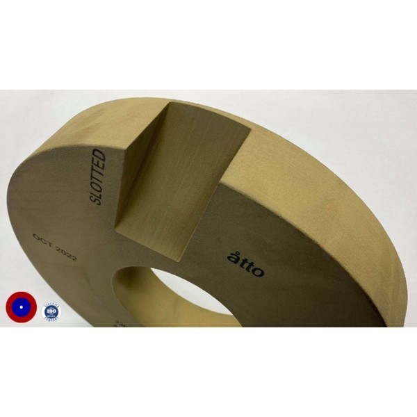 Atto Abrasives Slotted Regulating Feed Wheels 14" x 2-1/2" x 5" 4W350-065-ATS